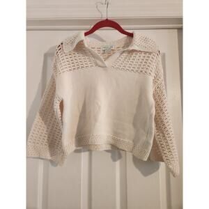 Rachel Zoe Women's Cropped Sweater Beige S